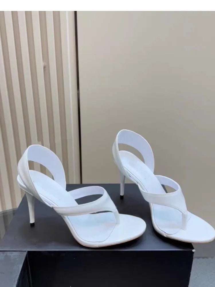 Double Closure Slip on High Heel Sandals