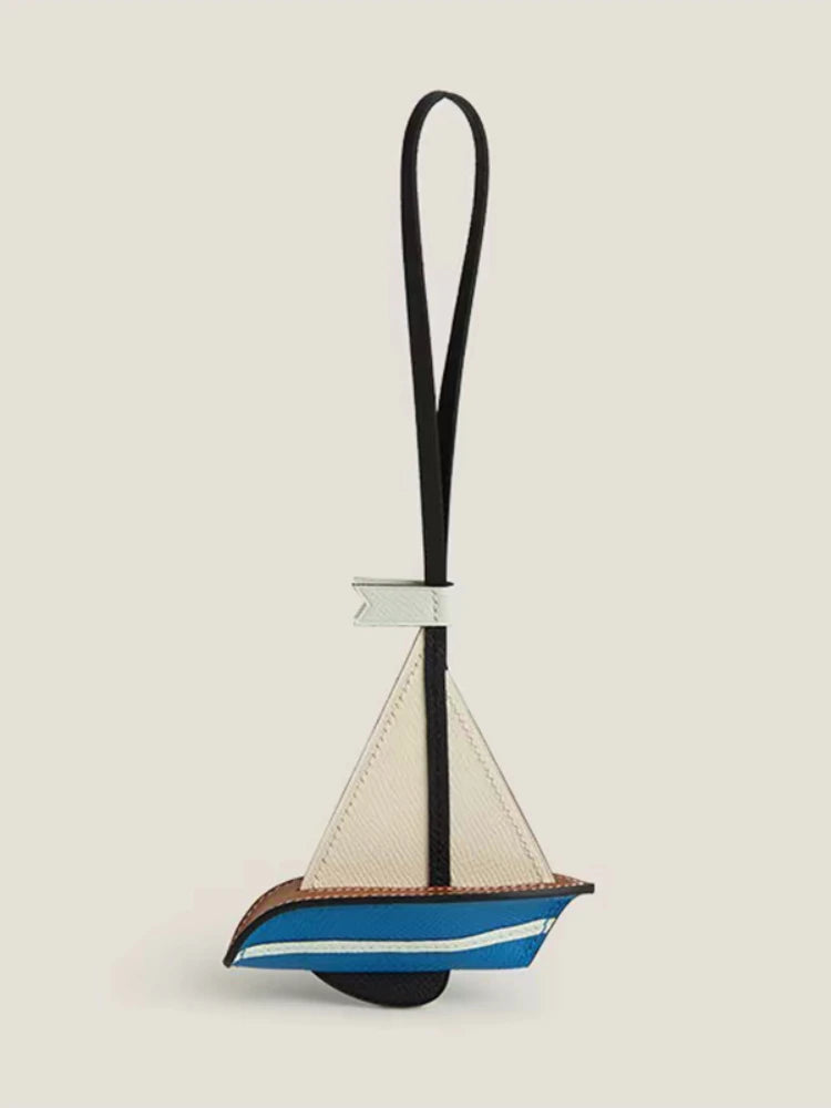 Sailboat Handmade Cowhide Bags Accessory