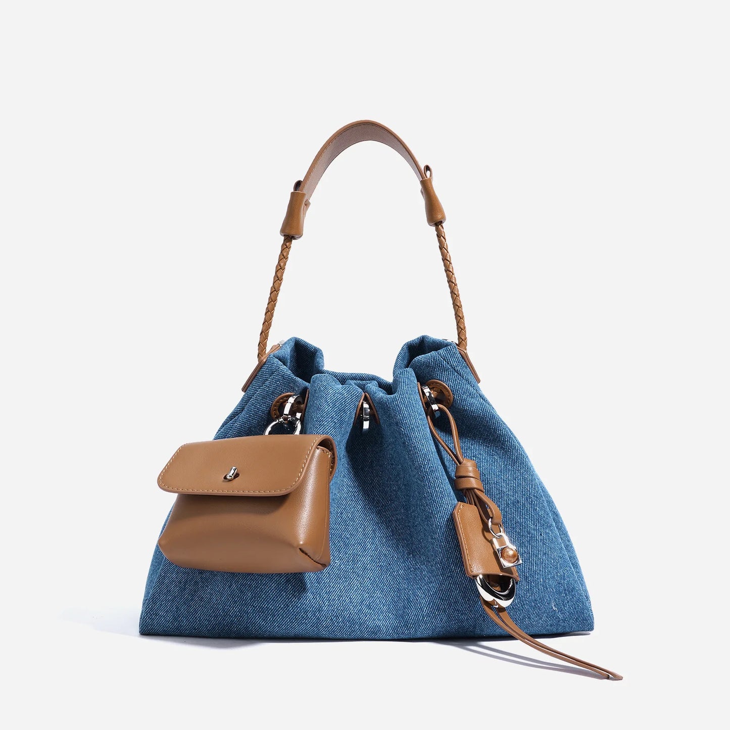 The Trixie Denim Messenger Saddle Bag