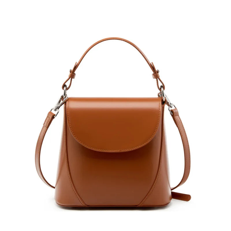 The Cordelia Genuine Leather Crossbody Baguette Bag