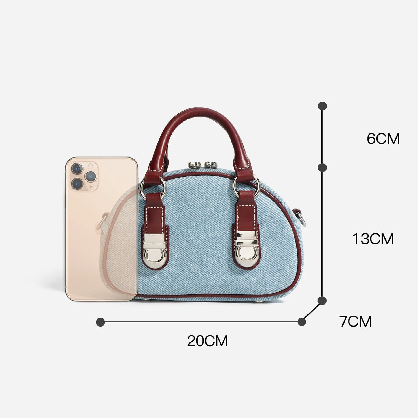 Juliette Denim Mini Crossbody Bag