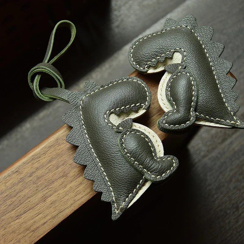 Leather Little Dinosaur Bag Charm
