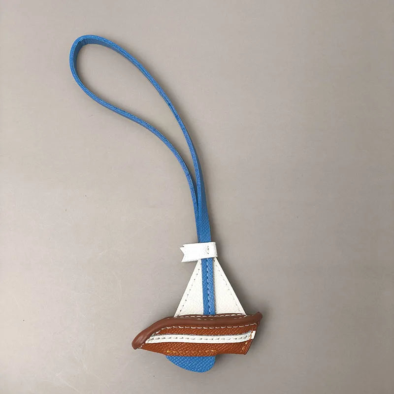 Sailboat Handmade Cowhide Bags Accessory