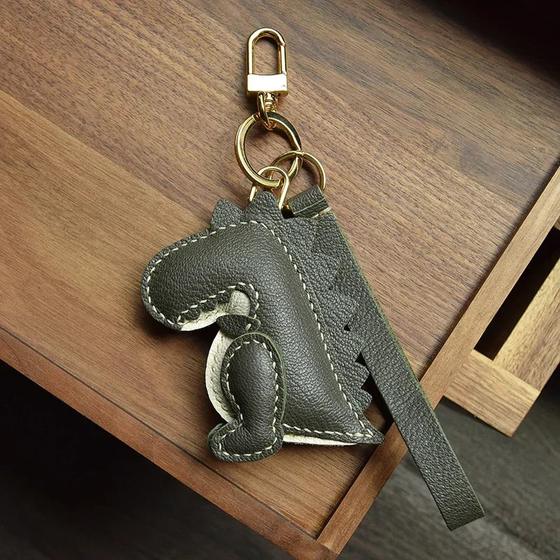 Leather Little Dinosaur Bag Charm