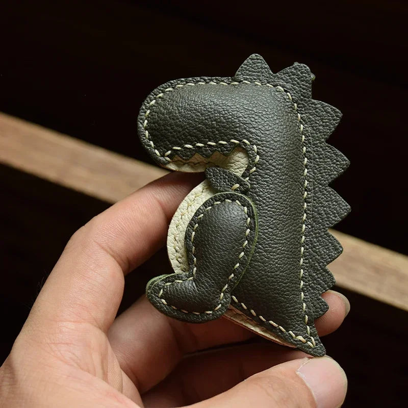 Leather Little Dinosaur Bag Charm