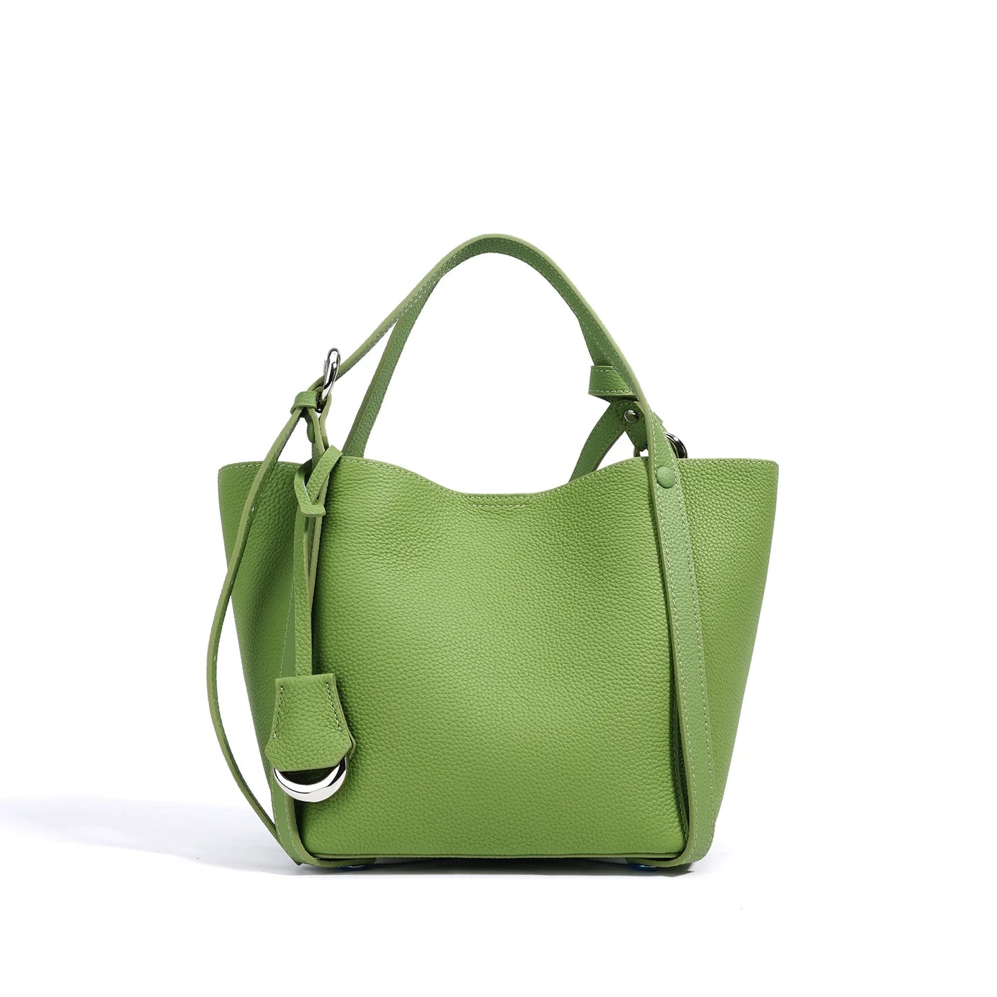 The Georgina Cowhide Leather Commuter Bucket Bag