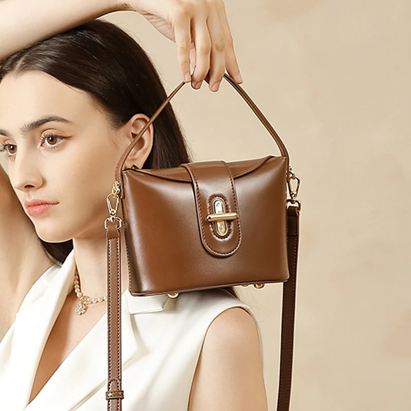 Burmisa Vintage Leather Small Crossbody Bags