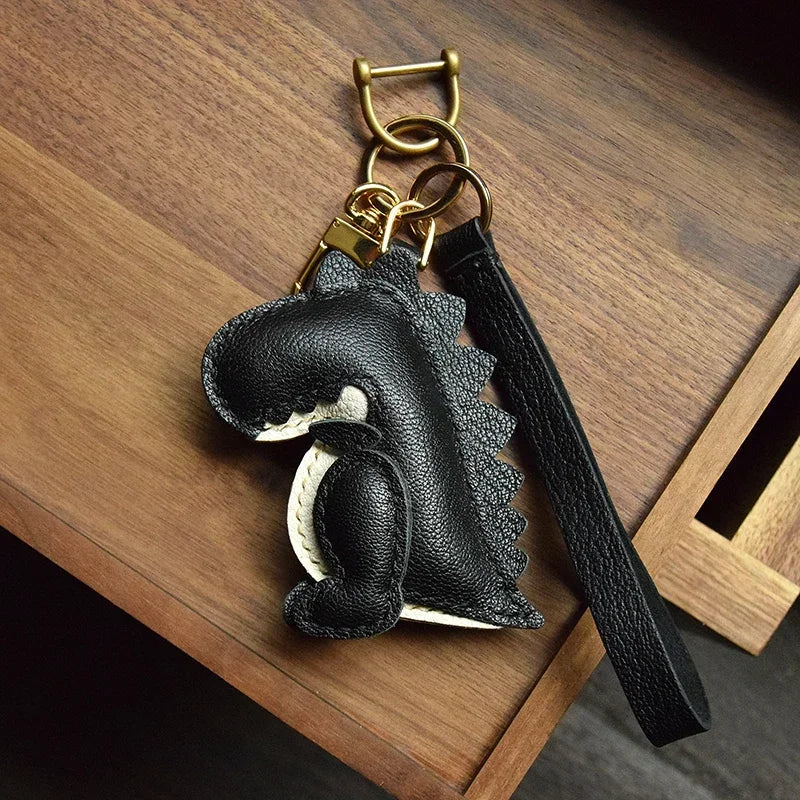 Leather Little Dinosaur Bag Charm