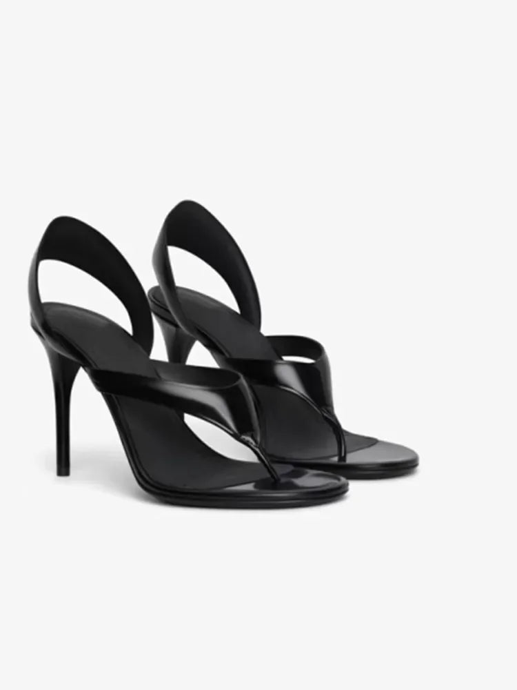 Double Closure Slip on High Heel Sandals