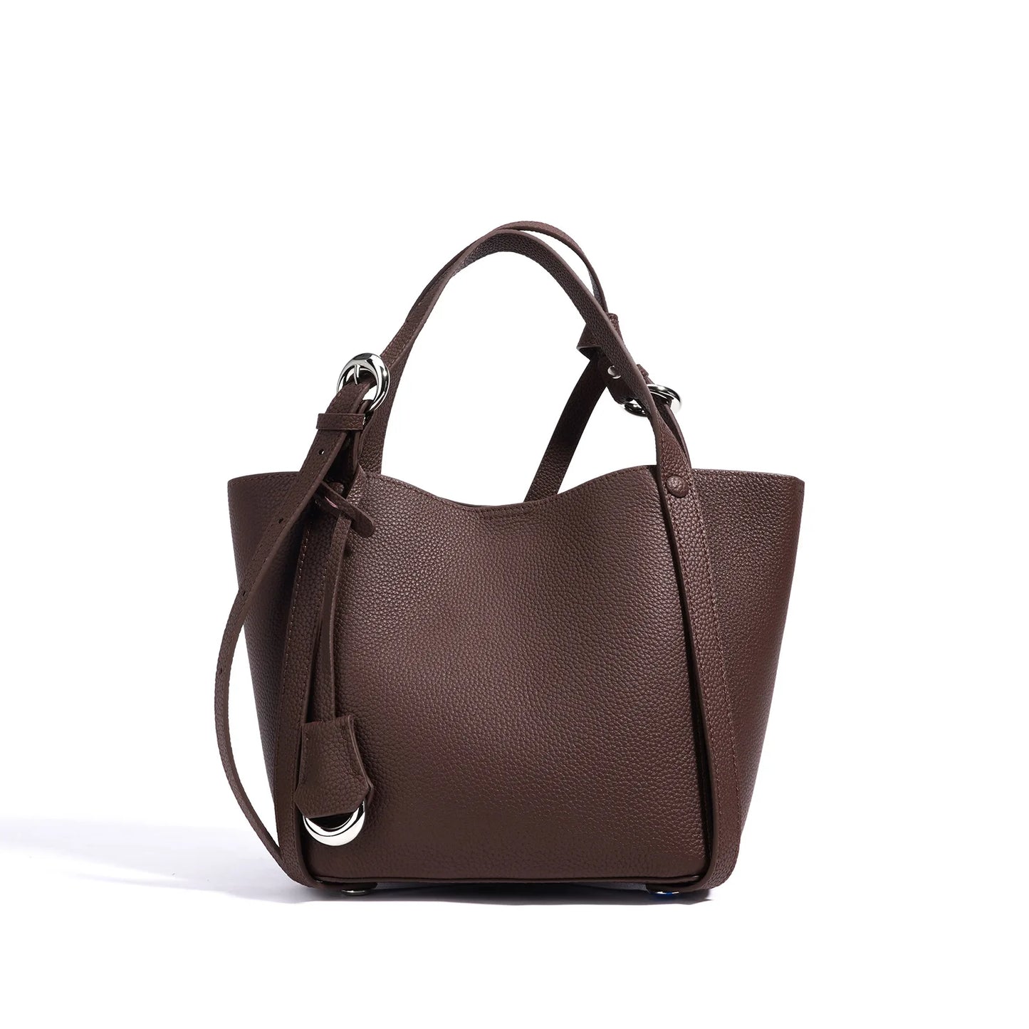 The Georgina Cowhide Leather Commuter Bucket Bag