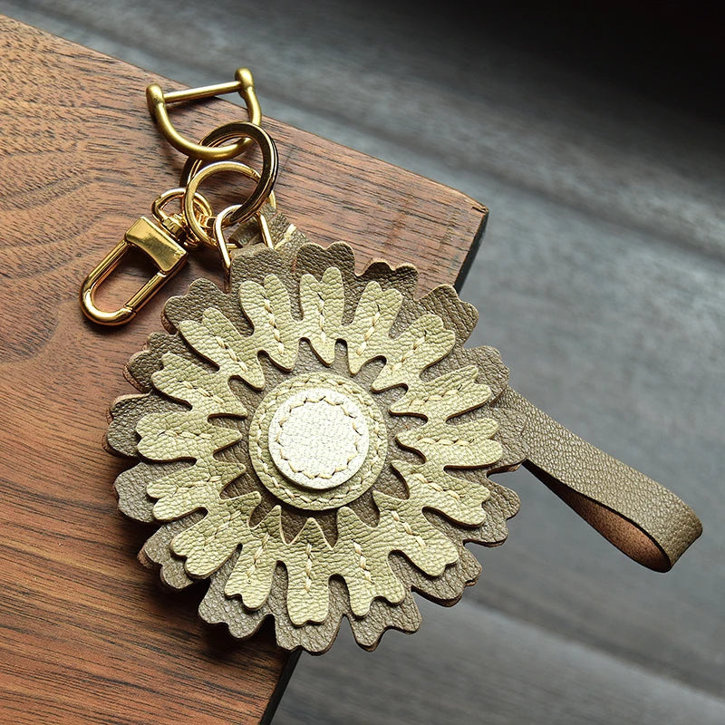 Leather Hand sewn Bag Pendant