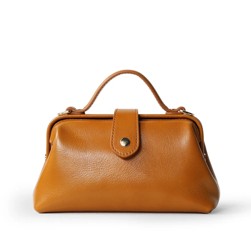 Elowen Leather Minimalist Doctor Messenger Bag