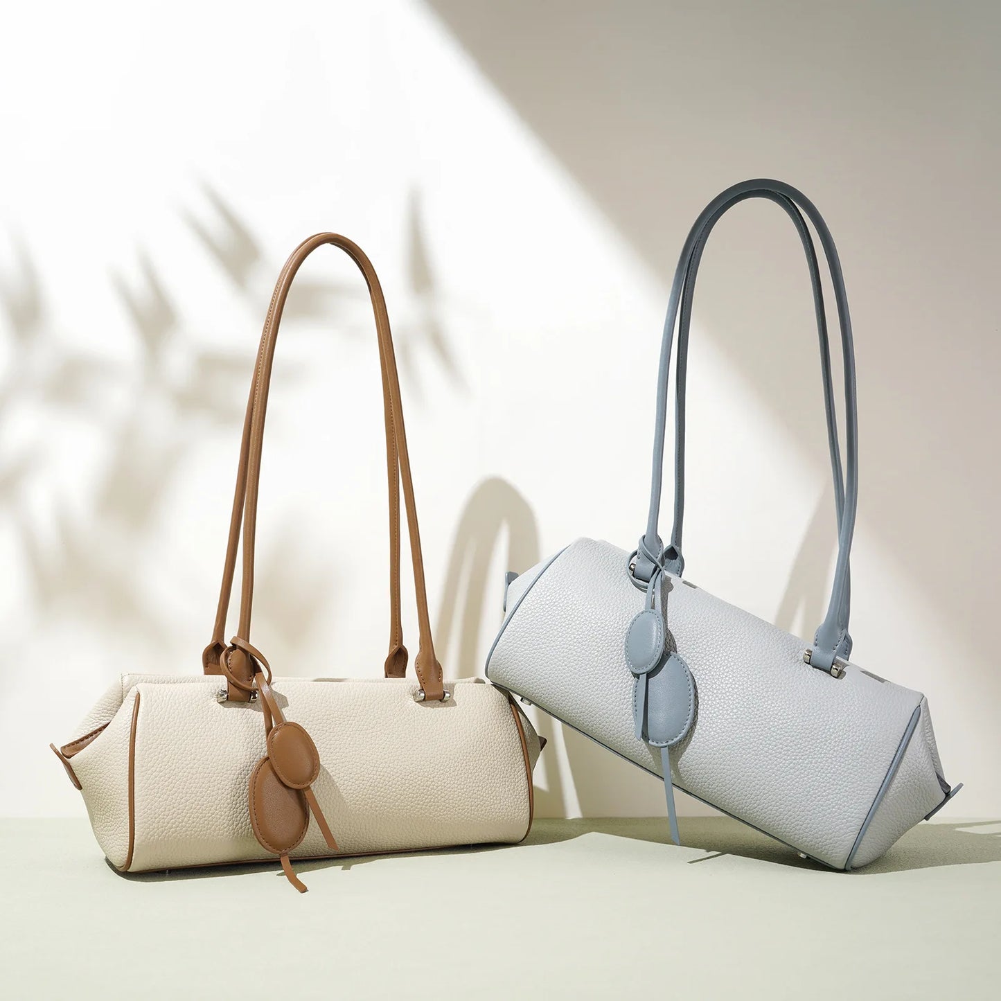 Juno Bloom Genuine Leather Minimalist Baguette Commuting Shoulder Bag