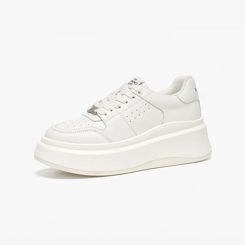 Round Toe Lace Up Platform Skate Sneakers