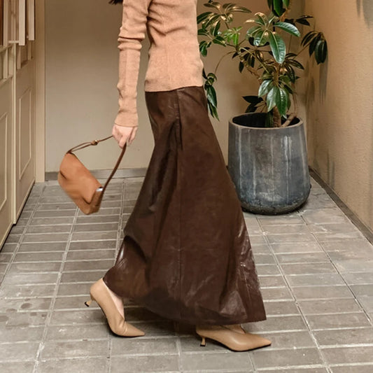 Real Leather Vintage Pointy Toe Pumps