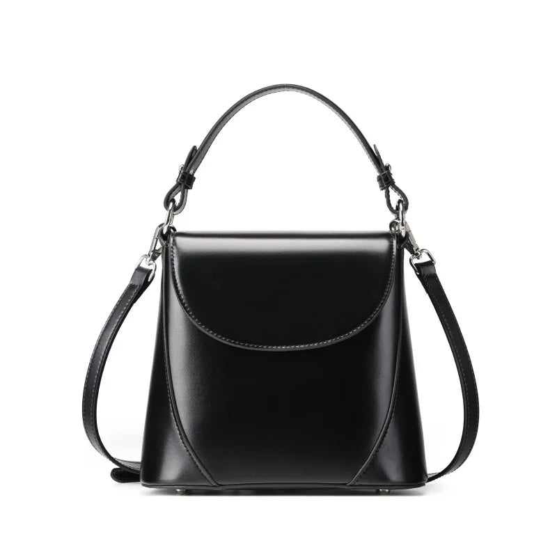 The Cordelia Genuine Leather Crossbody Baguette Bag