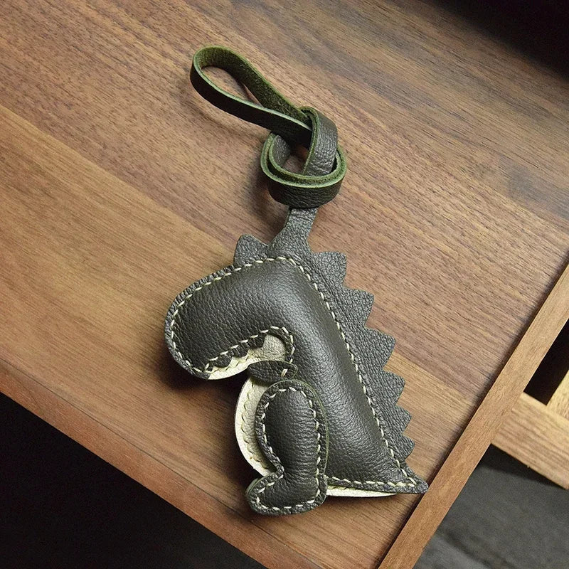 Leather Little Dinosaur Bag Charm