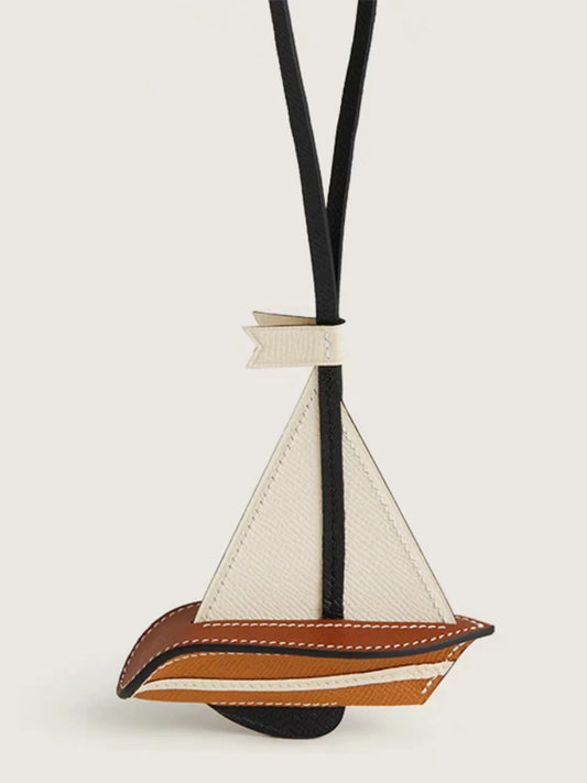 Sailboat Handmade Cowhide Bags Accessory