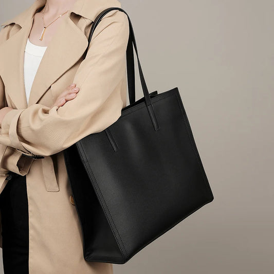 Jette Cowhide Split Leather Minimalist Shoulder Bag