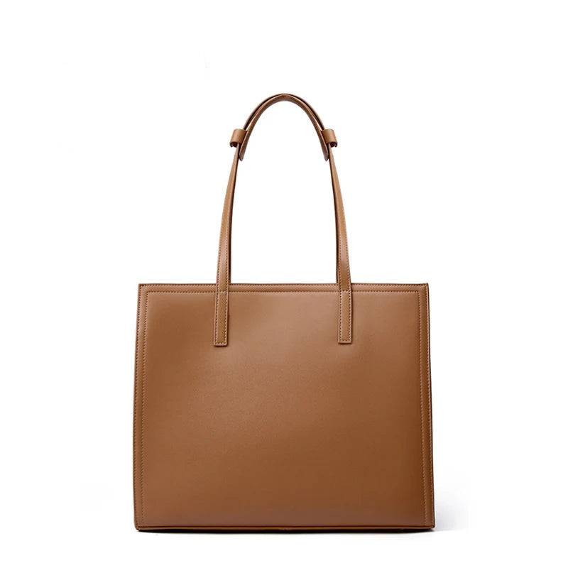 Jette Cowhide Split Leather Minimalist Shoulder Bag