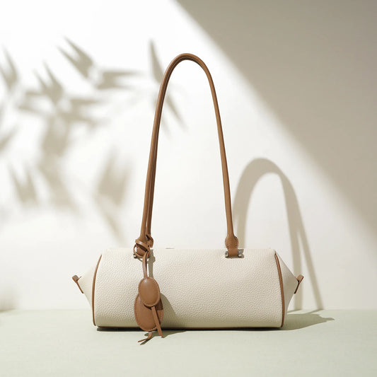 Juno Bloom Genuine Leather Minimalist Baguette Commuting Shoulder Bag