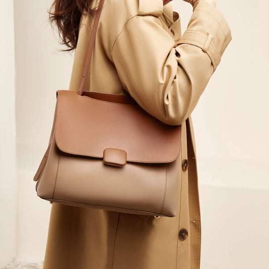 Foxy Leather Large Capacity Tote Shoulder Bag