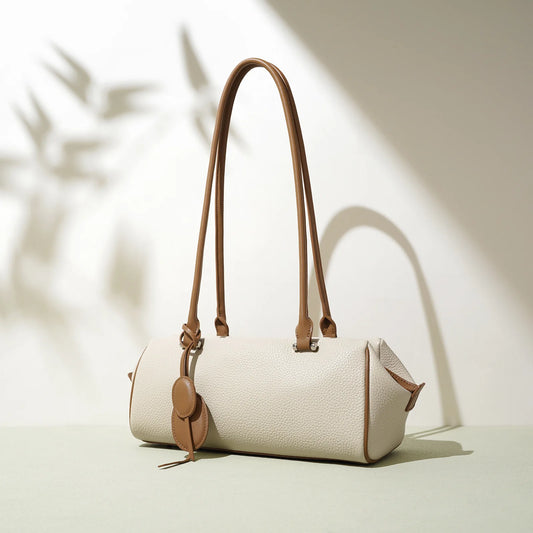 Juno Bloom Genuine Leather Minimalist Baguette Commuting Shoulder Bag