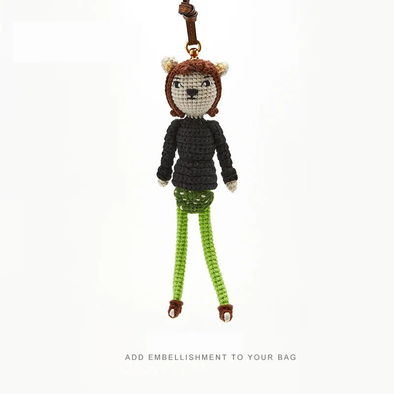 Knitted Doll Pendant Bag Charm