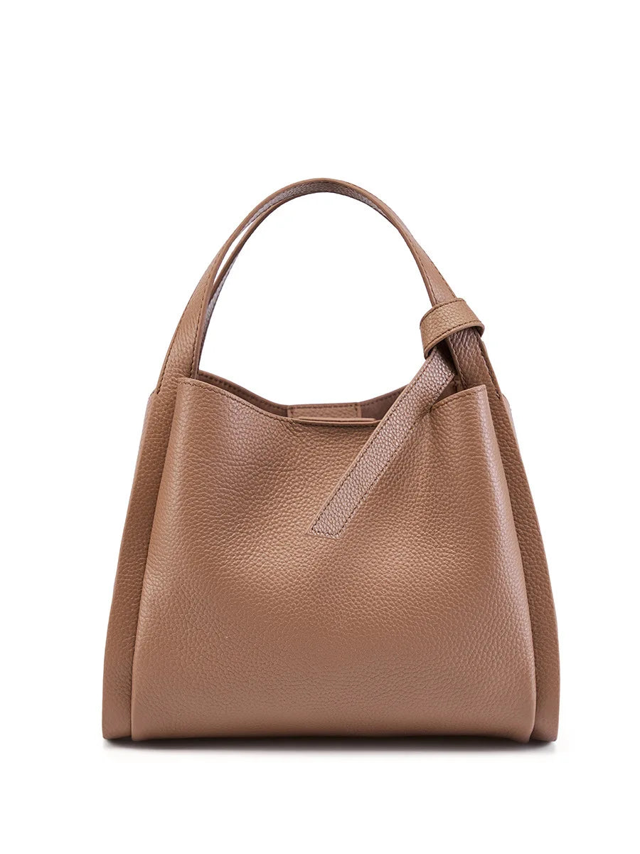 The Arabella Cowhide  Leather Bucket Crossbody Bag