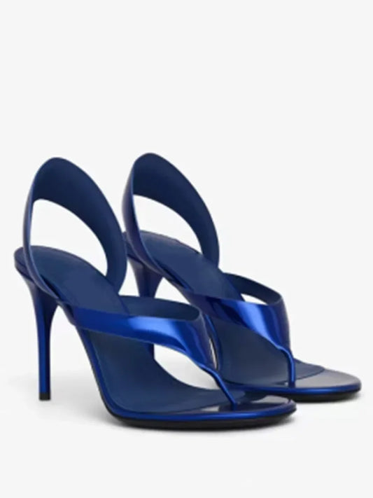 Double Closure Slip on High Heel Sandals