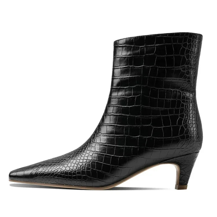 Low Heel  Pointed  Multi Functional Large Ankle Short Boots