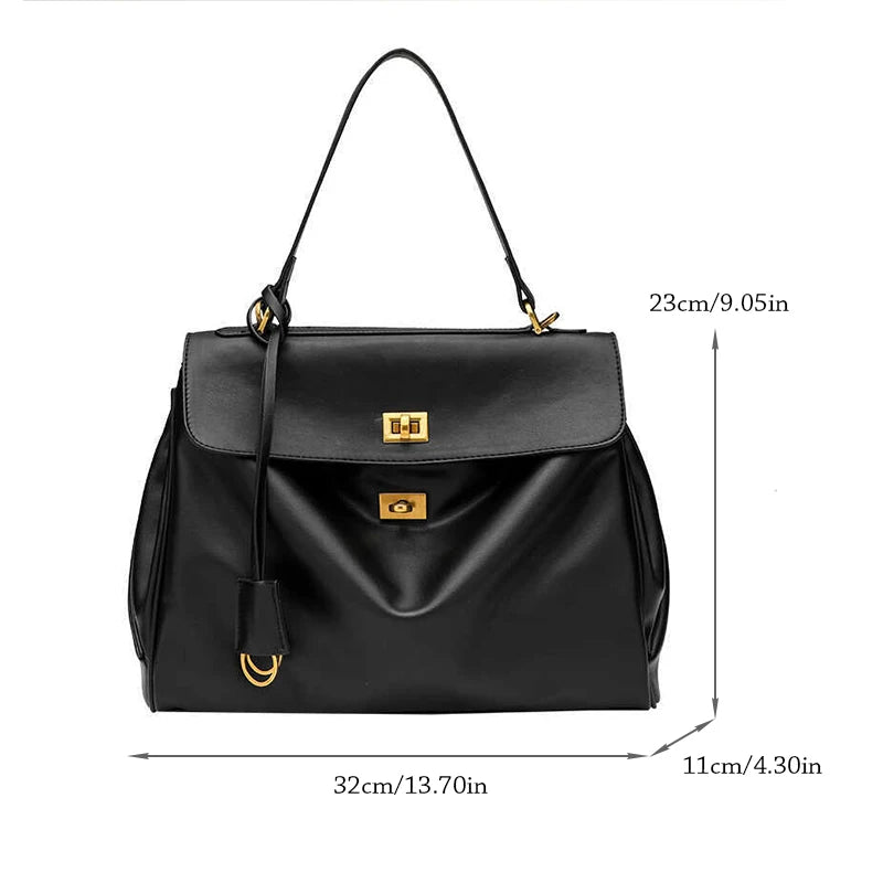 Zenna Leather Crossbody Large Capacity Shoulder Bag