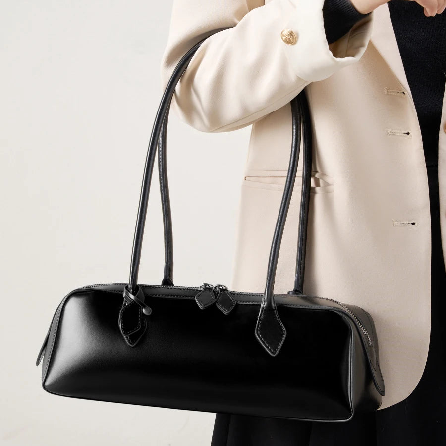Esmé Top-Grain Leather  Oversized Underarm Bag