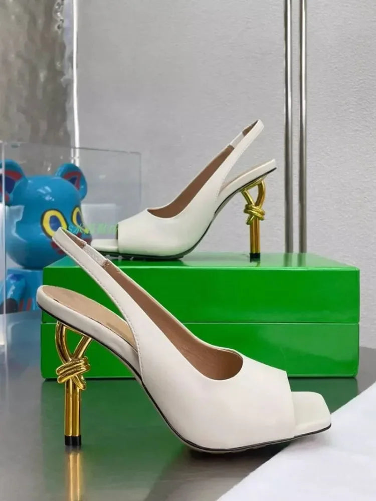 Summer New Slim Square Fit High-heeled Sandals