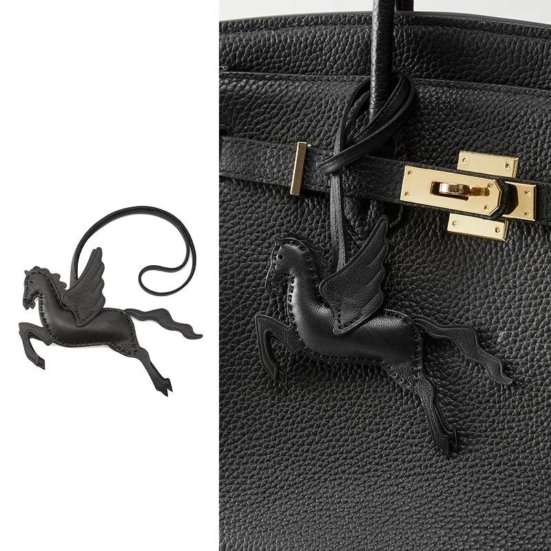 Handmade Sheepskin Horse Bag Charm