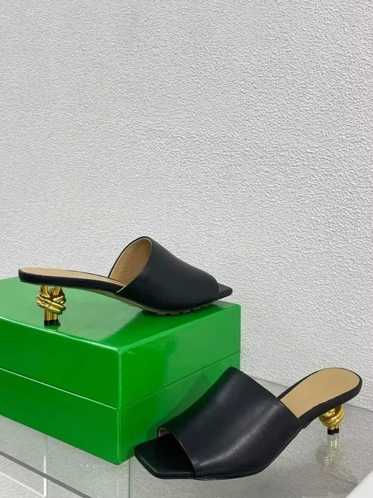 Summer New Slim Square Fit High-heeled Sandals
