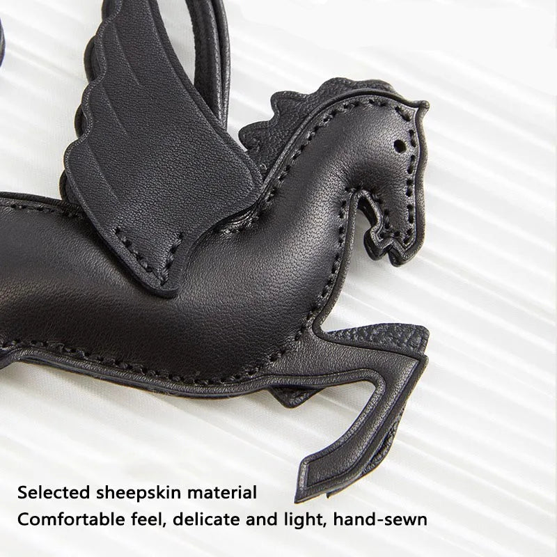 Handmade Sheepskin Horse Bag Charm