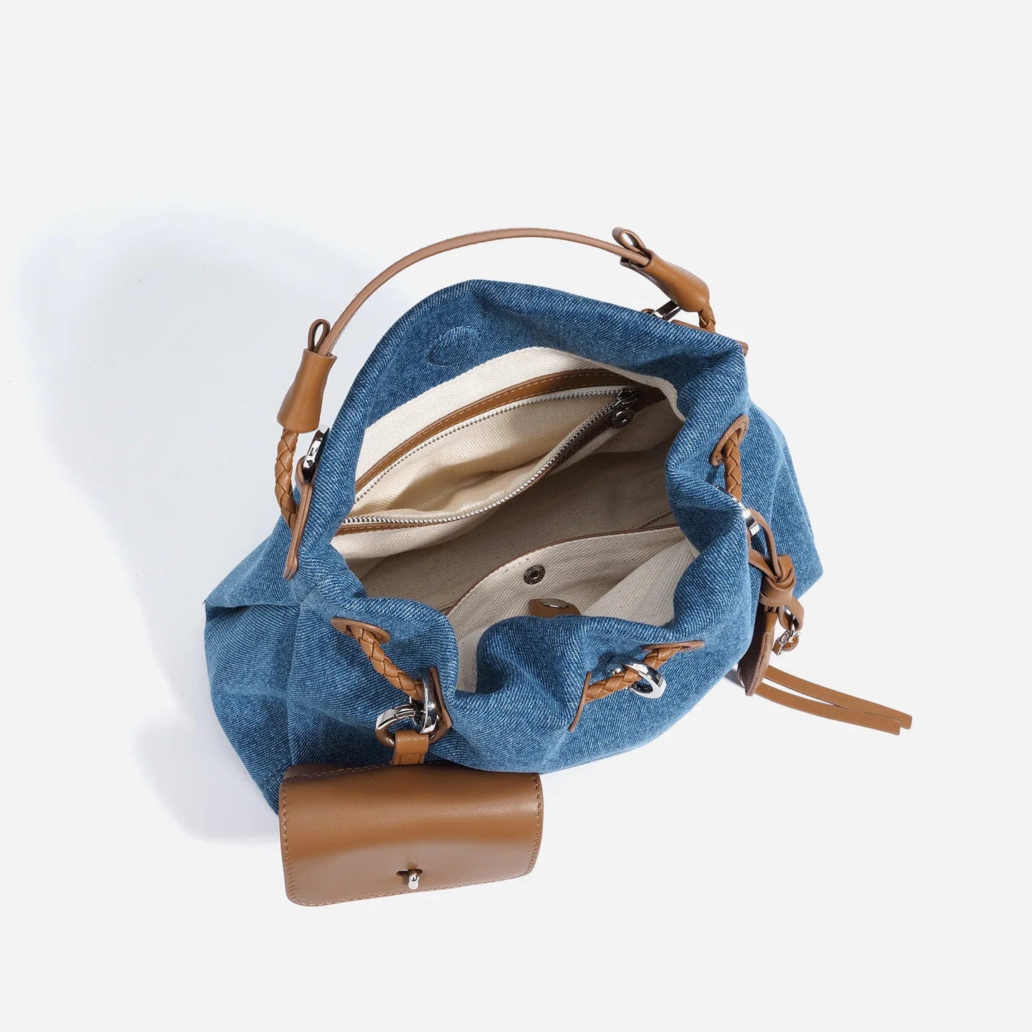 The Trixie Denim Messenger Saddle Bag