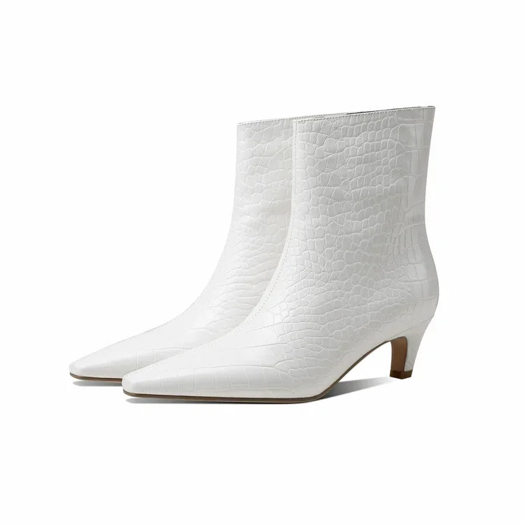 Low Heel  Pointed  Multi Functional Large Ankle Short Boots