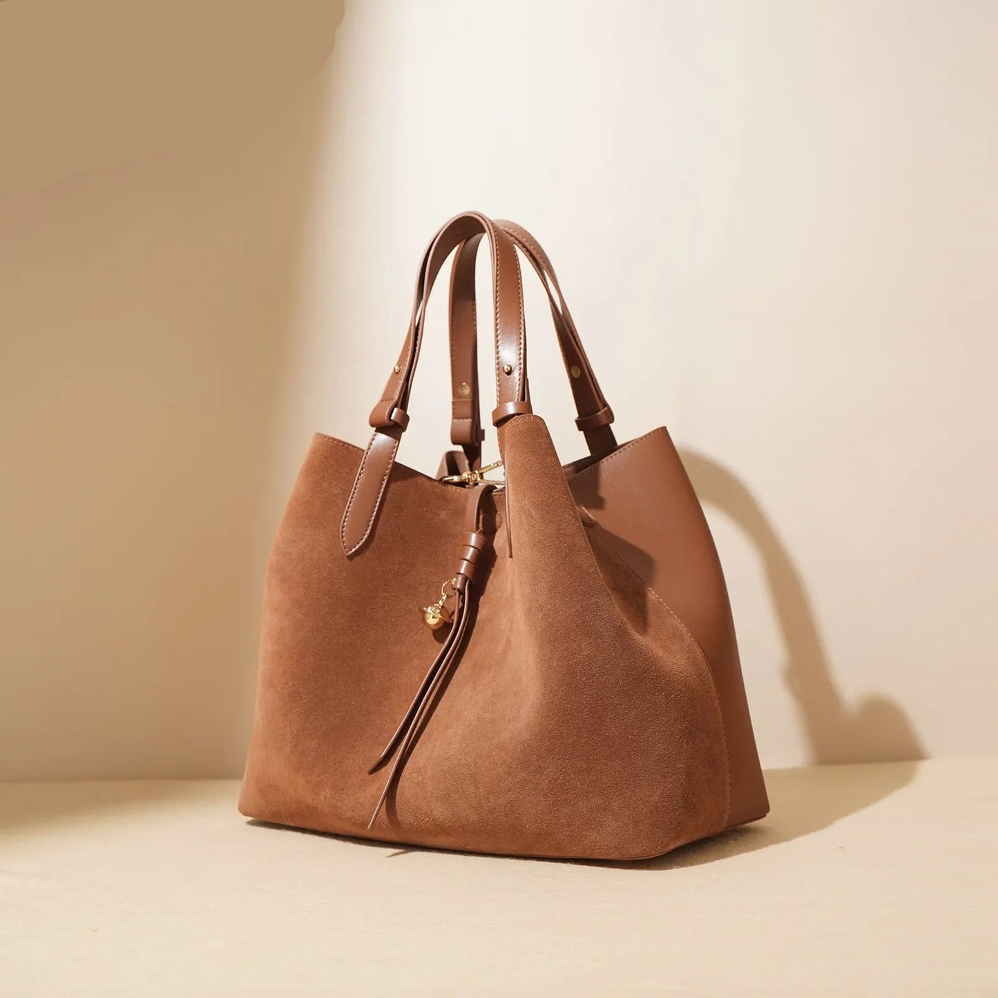 Henrietta Suede Leather Tote Bag