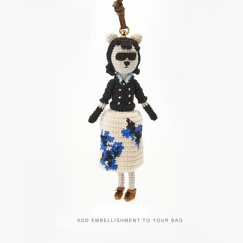 Knitted Doll Pendant Bag Charm