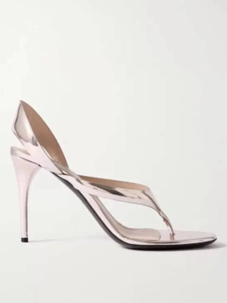 Double Closure Slip on High Heel Sandals