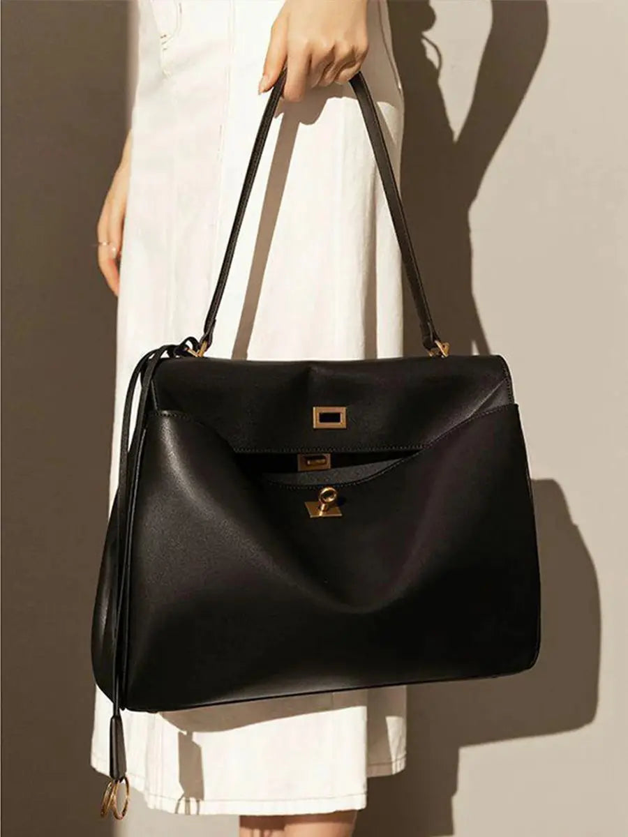 Zenna Leather Crossbody Large Capacity Shoulder Bag