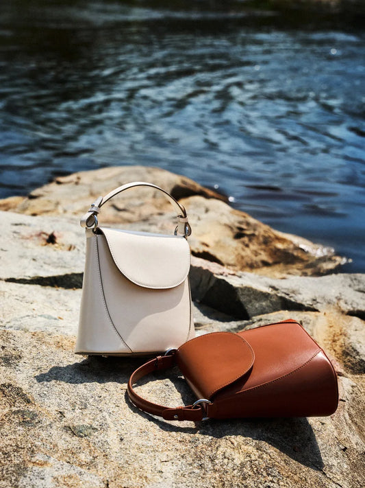 The Cordelia Genuine Leather Crossbody Baguette Bag