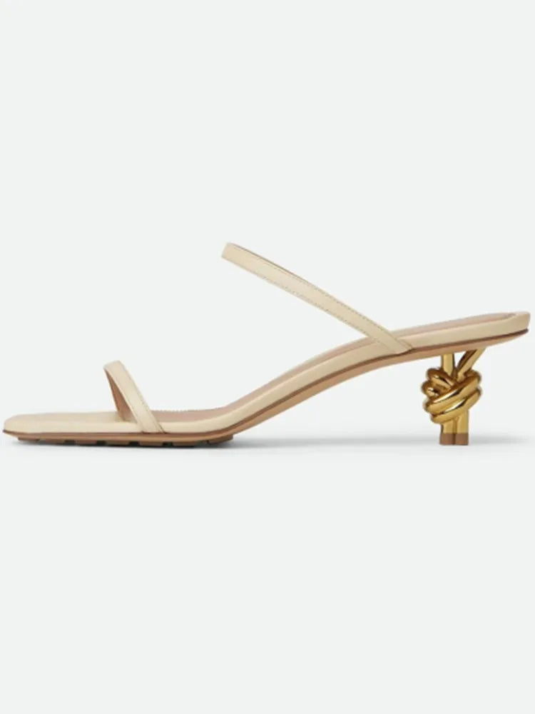 Summer New Slim Square Fit High-heeled Sandals