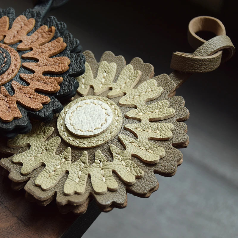 Leather Hand sewn Bag Pendant