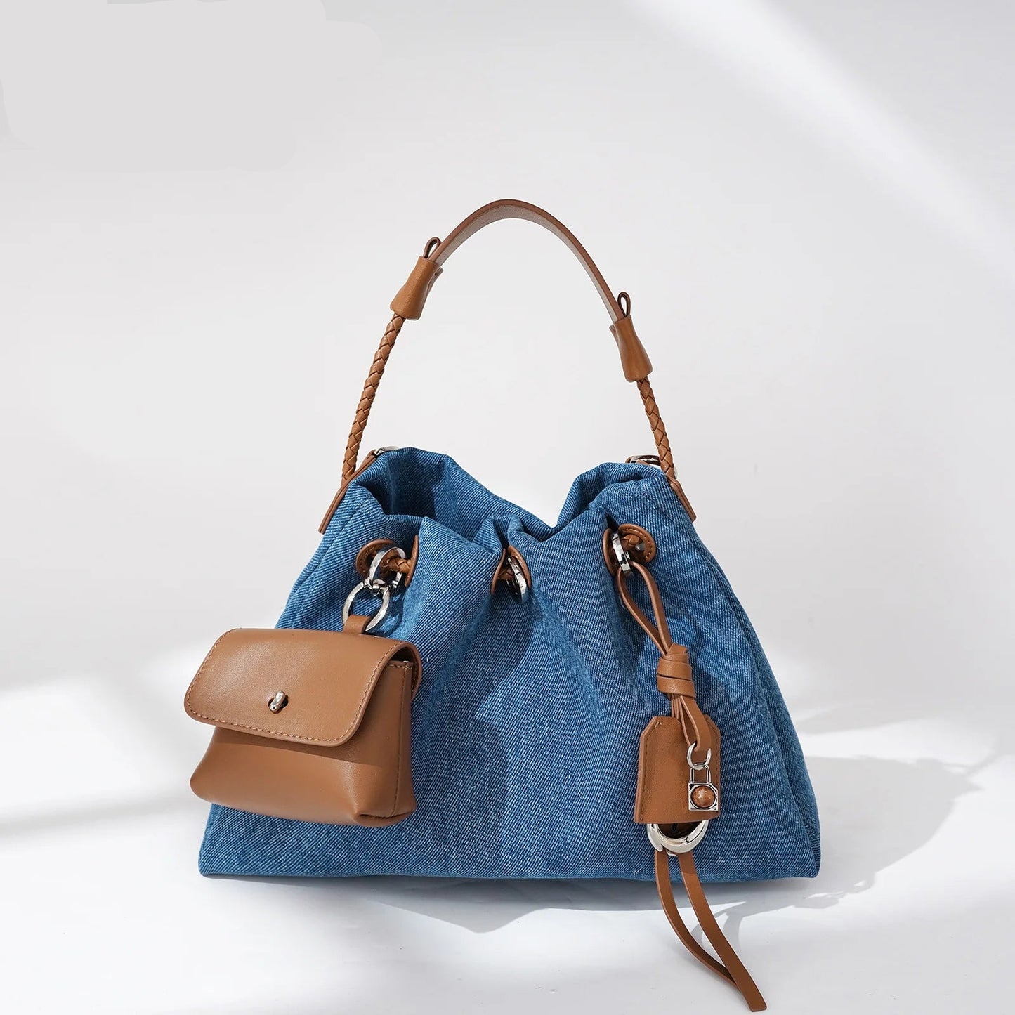 The Trixie Denim Messenger Saddle Bag