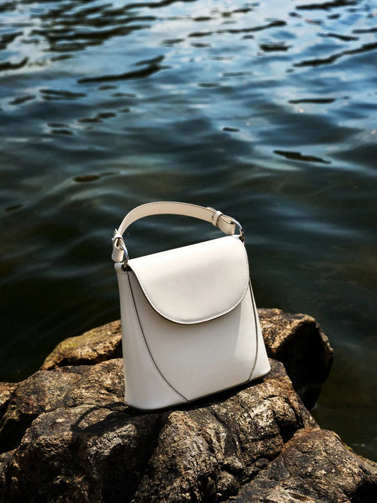 The Cordelia Genuine Leather Crossbody Baguette Bag