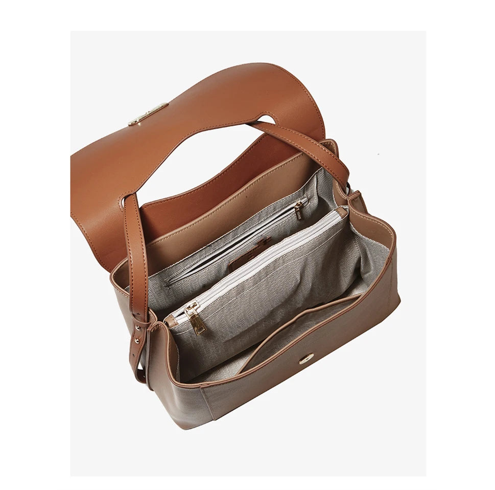 Foxy Leather Large Capacity Tote Shoulder Bag