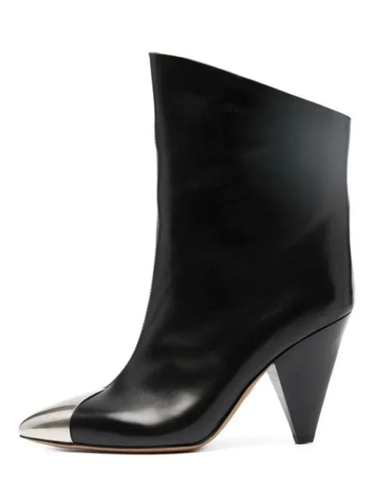 black-leather-pointed-toe-boots-with-silver-tip